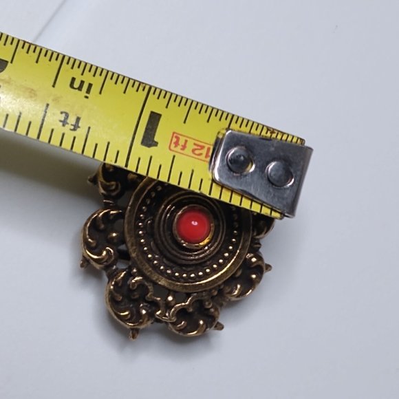 Vintage Decorative Small Metal Scarf Slide - Picture 12 of 12